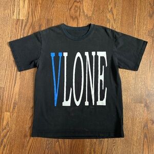 VLONE Mens T-Shirt Size L Black Blue Snake Streetwear Designer